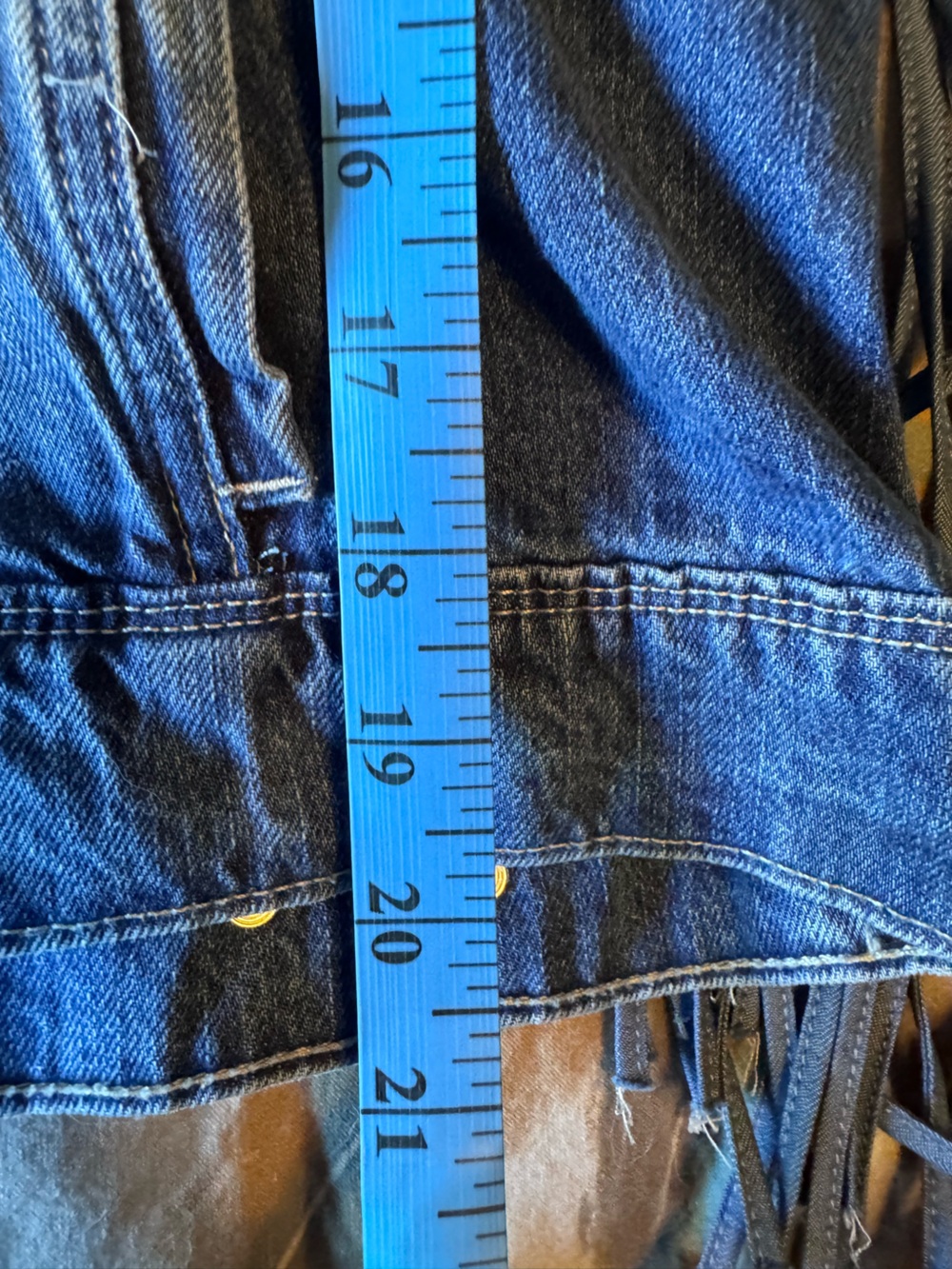 Scully Blue Denim Jacket with Long Fringe - Picture 7 of 7